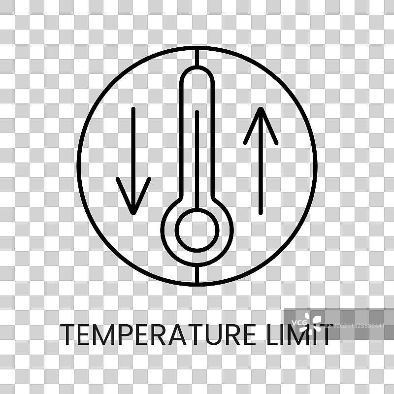 可编辑的温度限制线图标图片素材