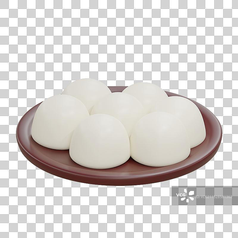 3d食物主食馒头餐饮粮食面食元素图片素材