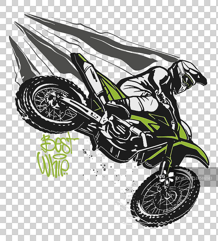 跳跃的摩托越野车图片素材