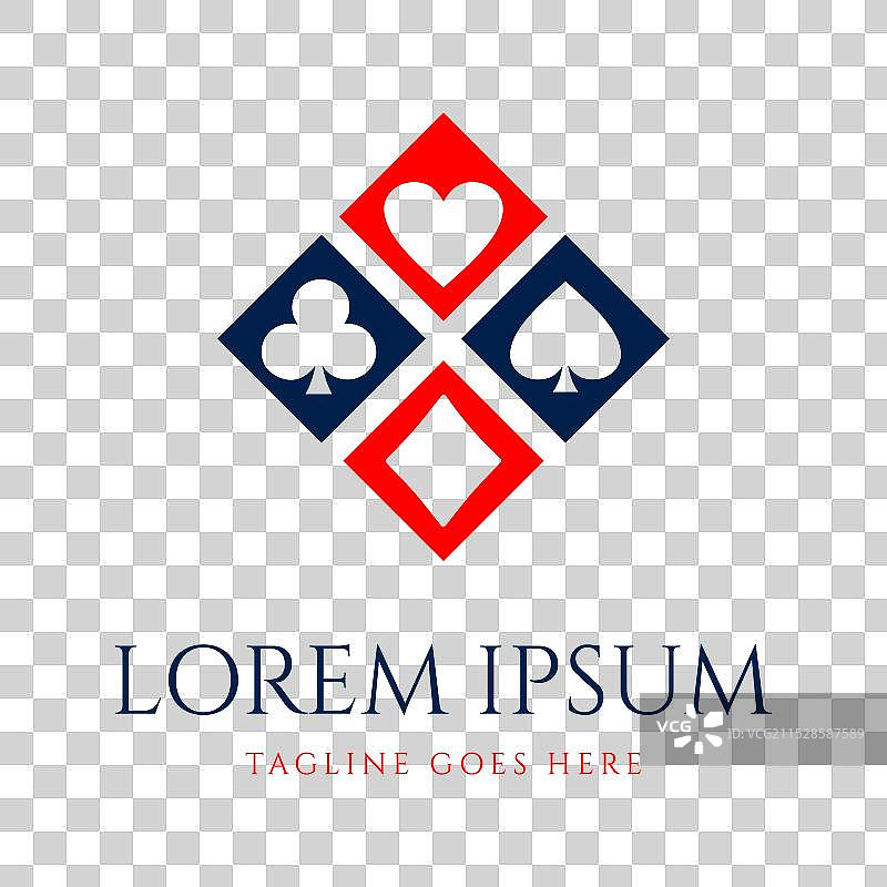 简单的方形扑克牌用于赌场赌博图片素材