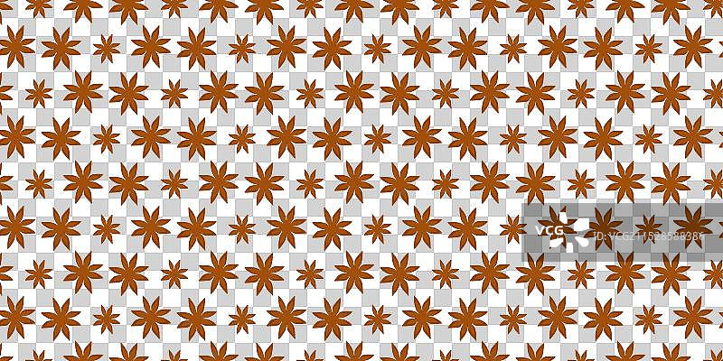 八角茴香无缝图案干燥的八角茴香种子图片素材