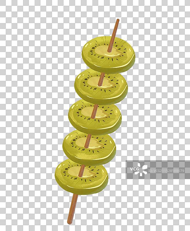 手绘一串猕猴桃糖葫芦免抠元素图片素材