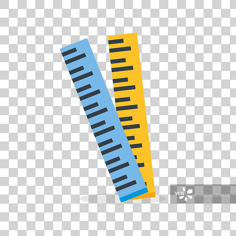 平面风格的尺子刻度图片素材