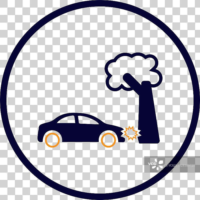 汽车树碰撞 车祸 车祸与图片素材