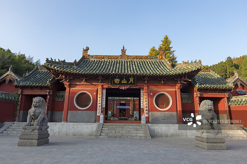 河南博爱县月山寺，河南省重点文物保护单位图片素材