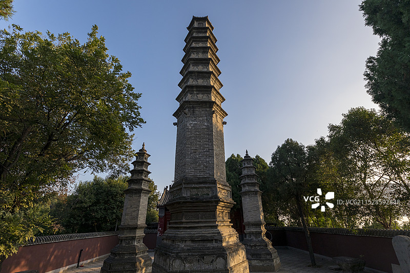 河南博爱县月山寺凤皇台，河南省重点文物保护单位图片素材