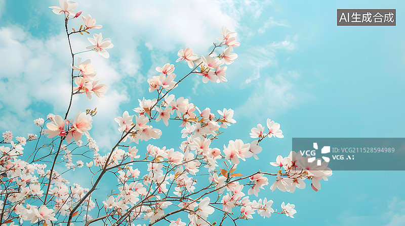 【AI数字艺术】春天花朵风景图片素材