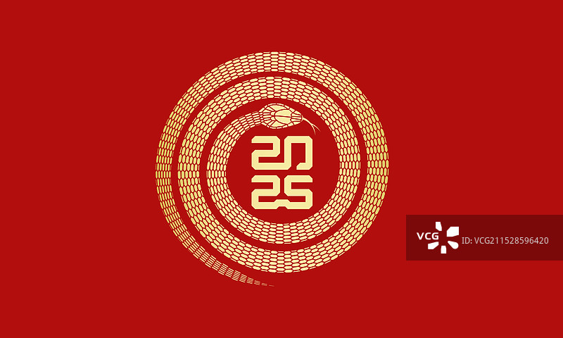 中国蛇年喜庆的红色封面图片素材