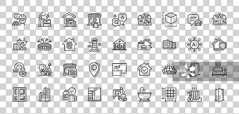 包裹大小的门和摩天大楼的轮廓图片素材