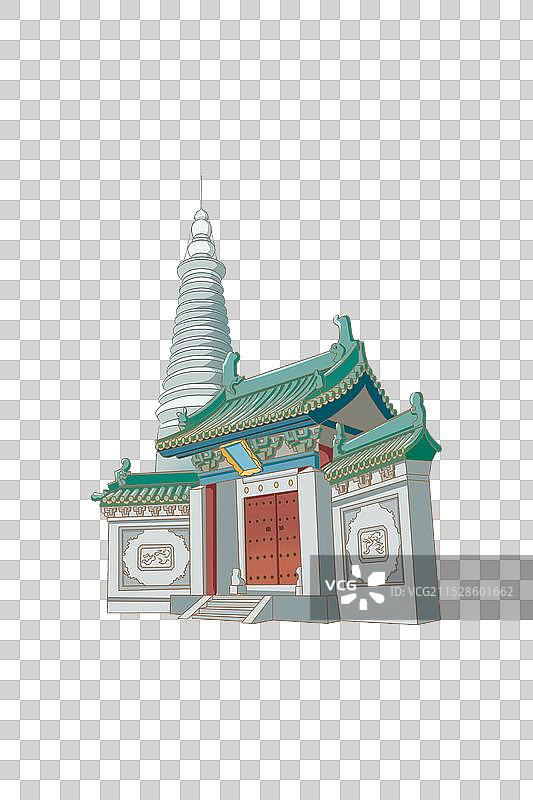 山西古建筑青莲寺图片素材