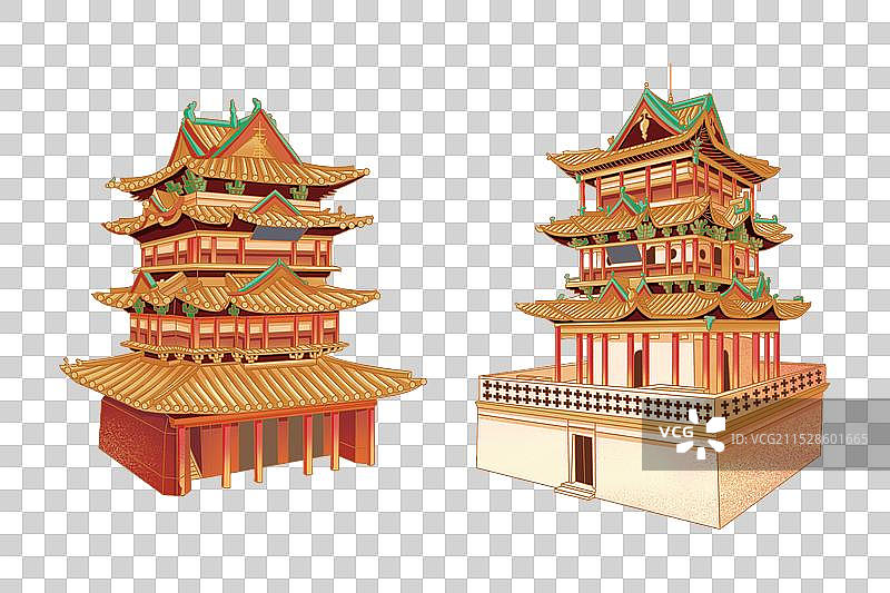 山西古建筑秋风楼飞云楼图片素材