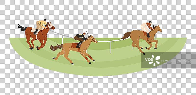 在马场的环形赛道上进行马赛图片素材