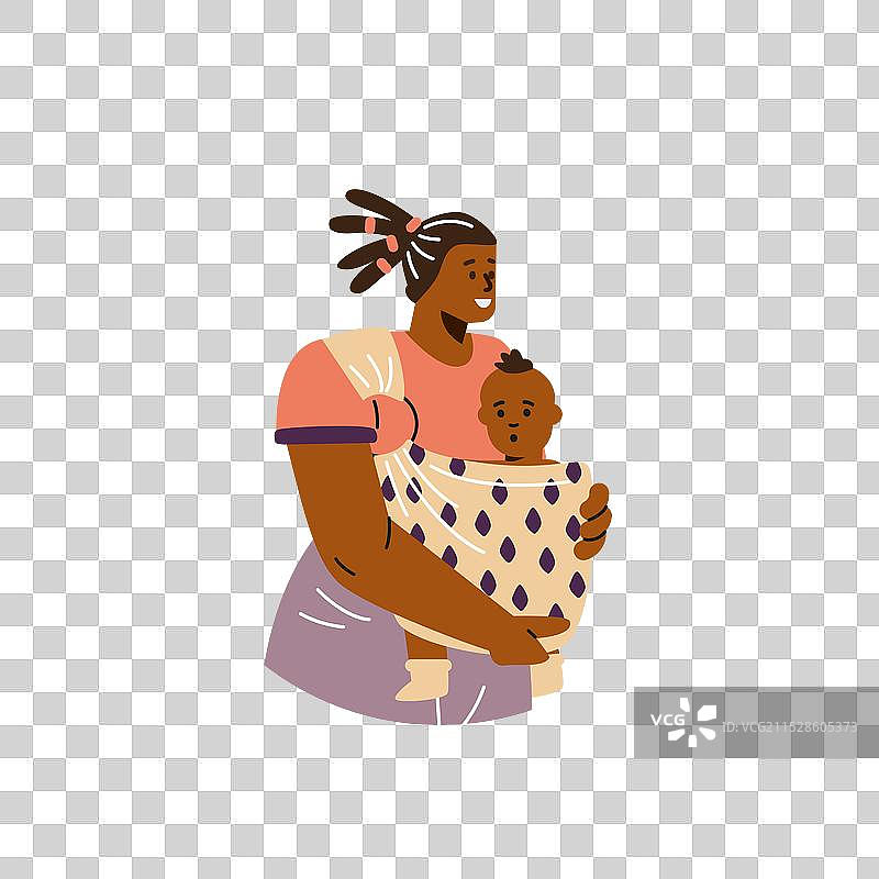 一个图标显示母亲拥抱孩子图片素材
