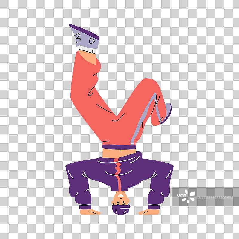 一位霹雳舞舞者图片素材