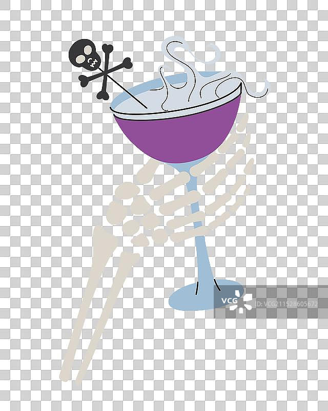 骷髅手握着一个图片素材