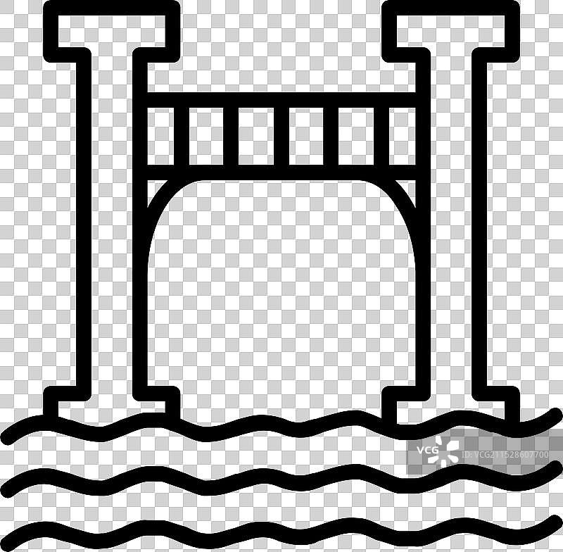 桥梁线条图标设计图片素材