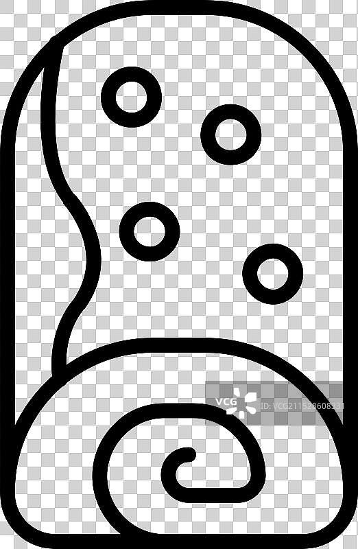 奶油卷线条图标设计图片素材