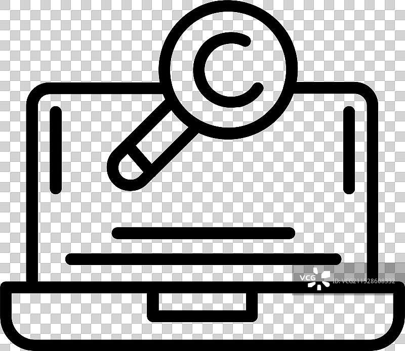 版权线条图标设计图片素材