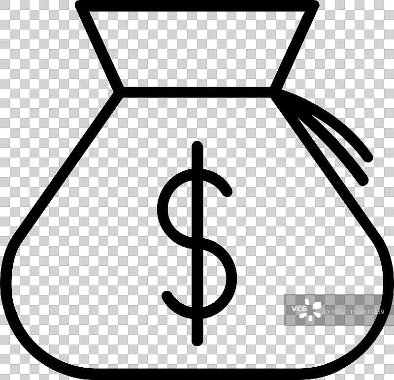 钱币线条图标设计图片素材