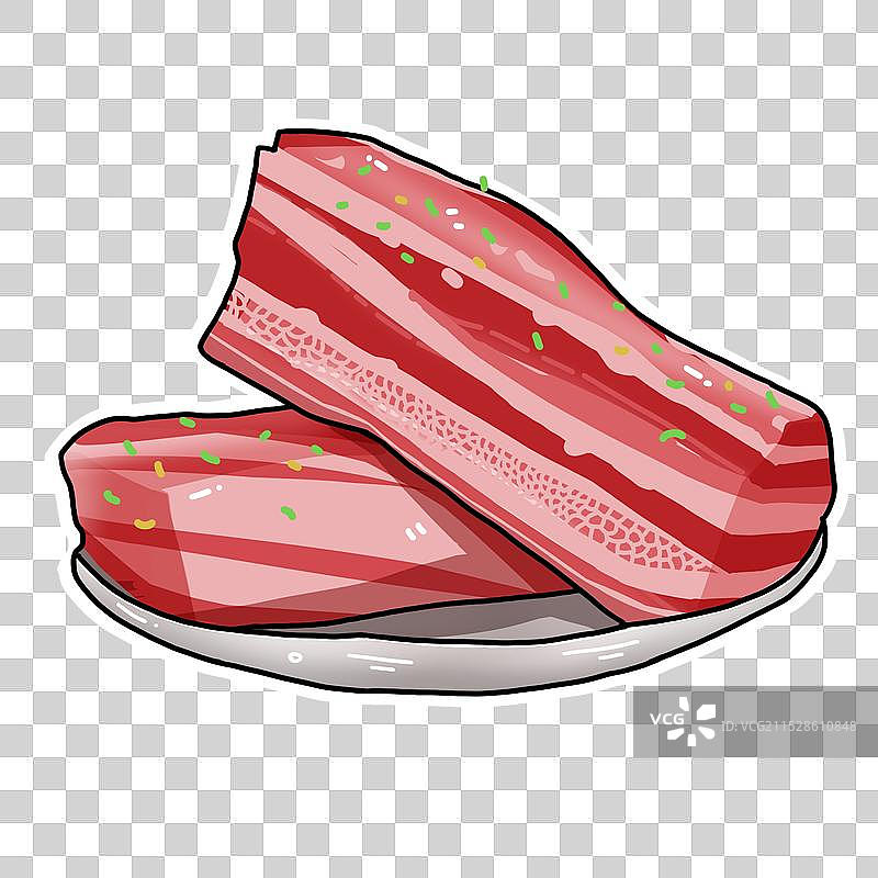 猪肉插画手绘食物免扣png素材图片素材