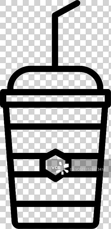 冷饮线条图标设计图片素材