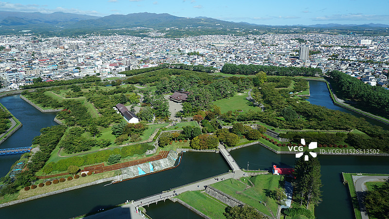 日本北海道函馆市 五棱郭 函馆山夜景图片素材