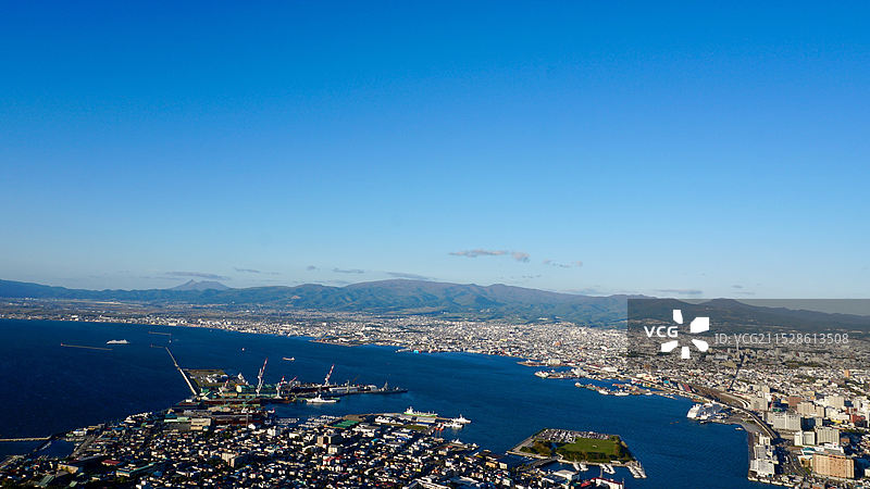日本北海道函馆市 五棱郭 函馆山夜景图片素材