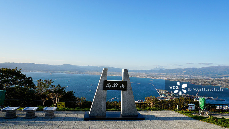 日本北海道函馆市 五棱郭 函馆山夜景图片素材