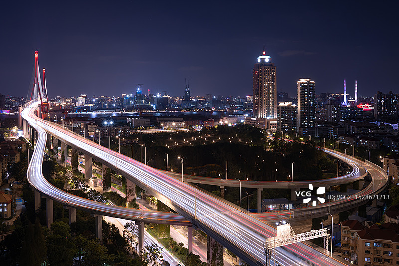 杨浦大桥夜景图片素材