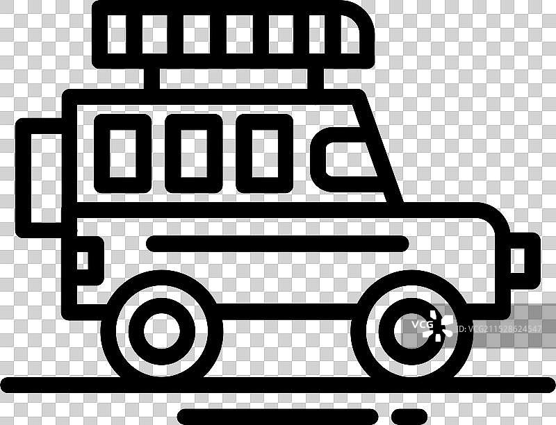 吉普车线条图标设计图片素材