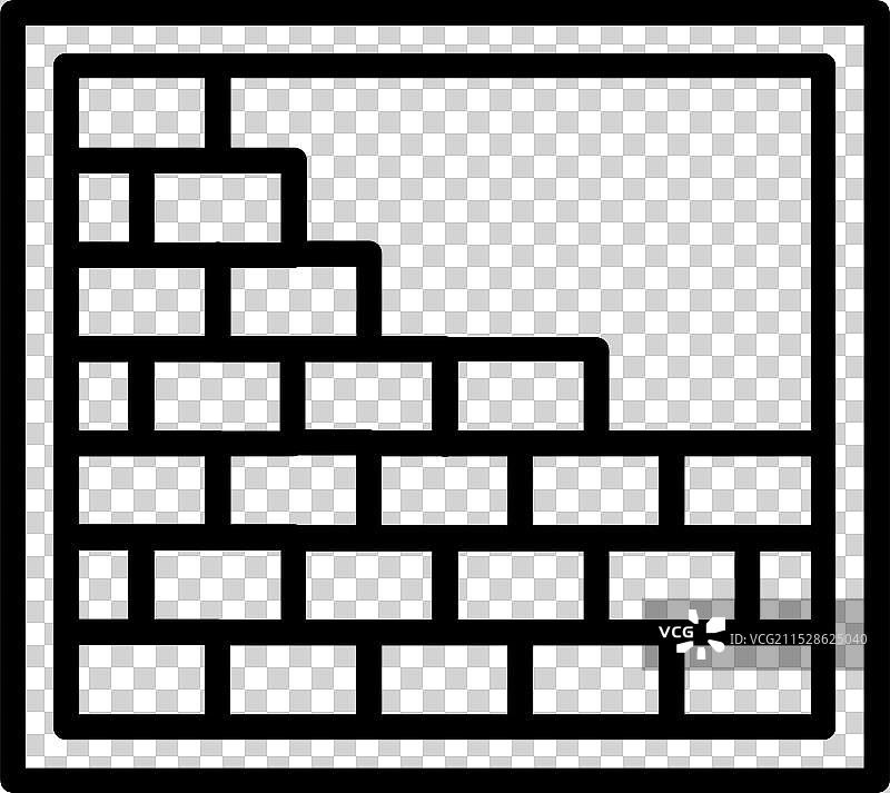 砖墙线条图标设计图片素材