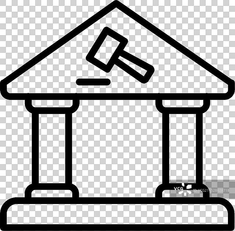 法院线条图标设计图片素材