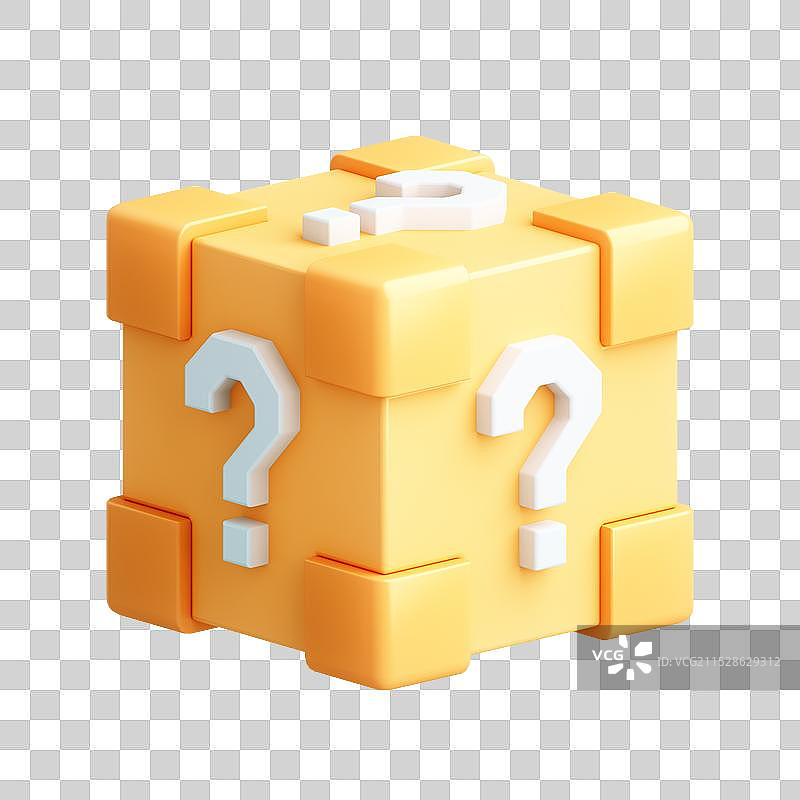 3D渲染的卡通盲盒图片素材