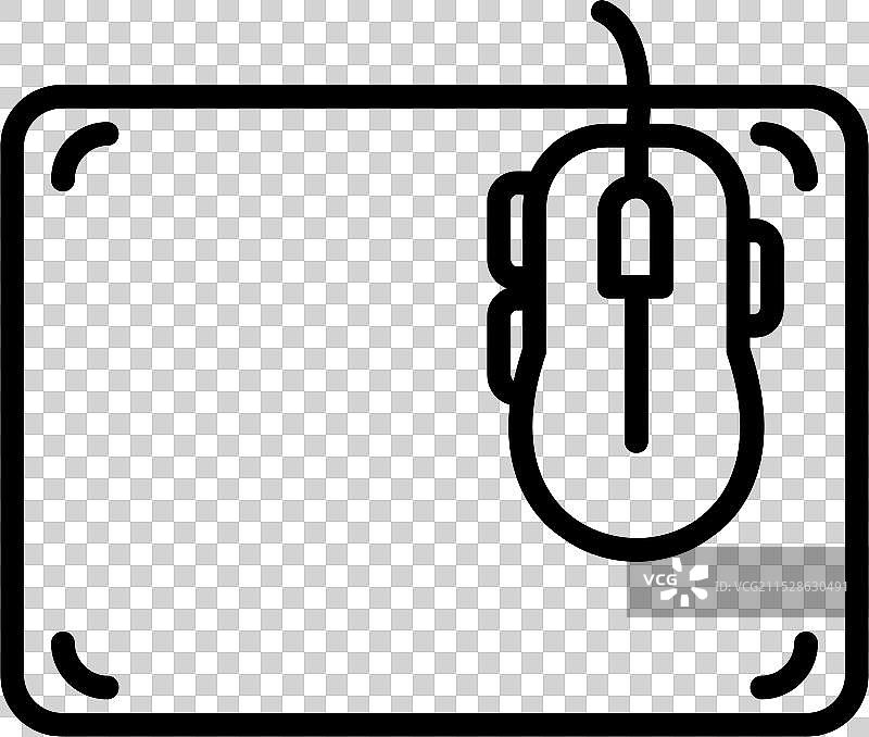 鼠标垫线条图标设计图片素材