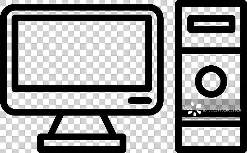 计算机线条图标设计图片素材