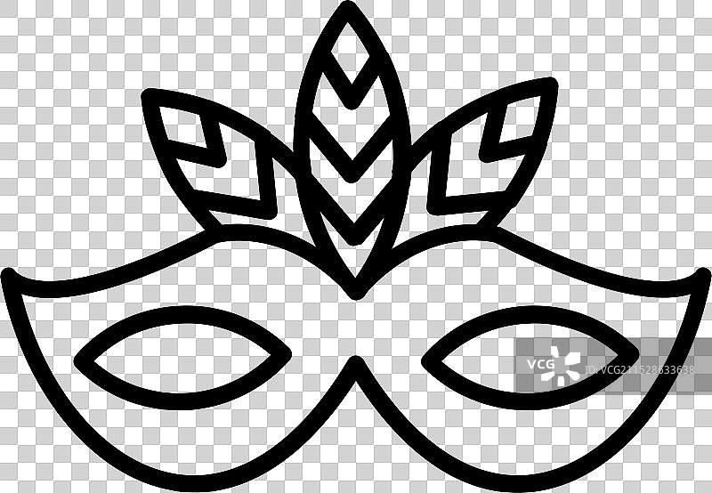 面具线条图标设计图片素材