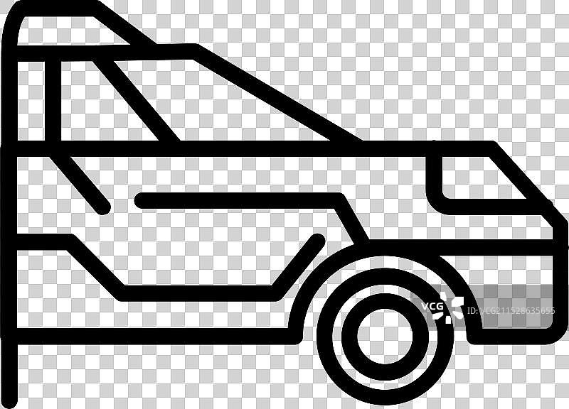 汽车保险线条图标设计图片素材