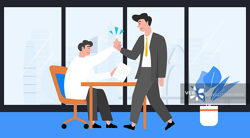 两个人在签合同图片素材