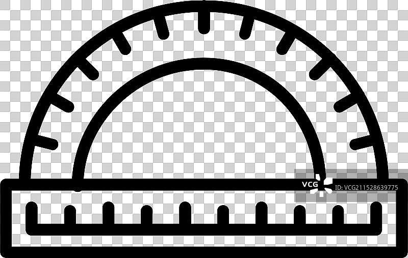 木制量角器线条图标设计图片素材