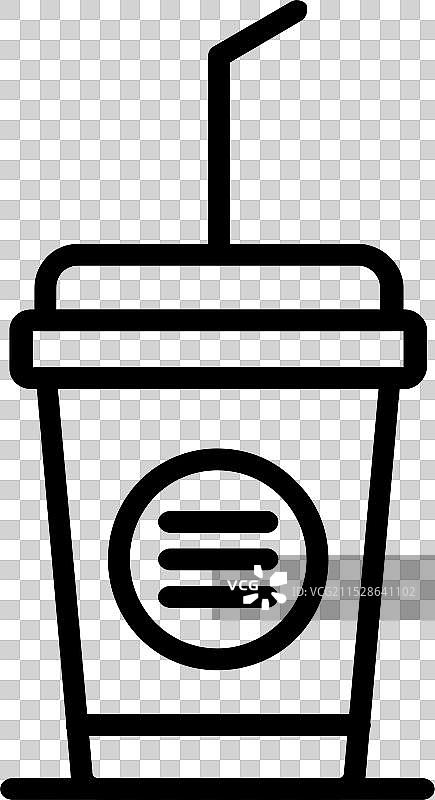 冷饮线条图标设计图片素材