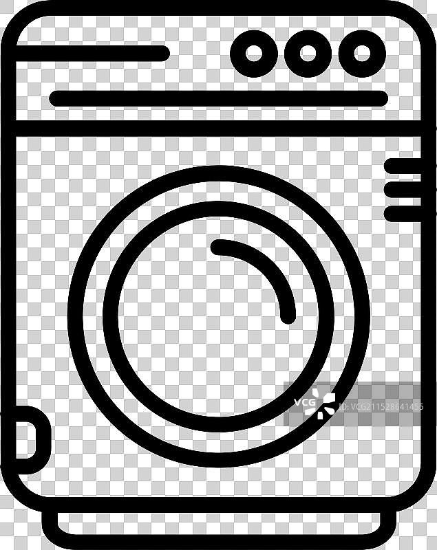 洗衣机线条图标设计图片素材