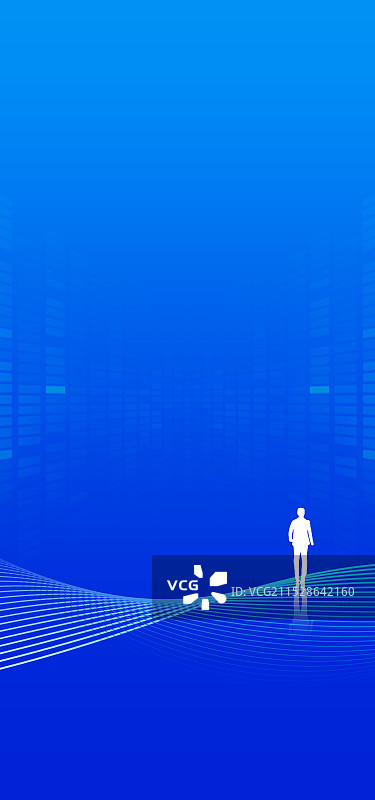 蓝色科技风格手机海报背景，蓝色背景图片素材