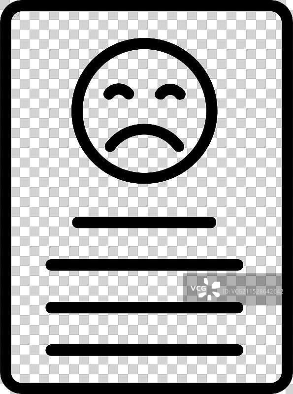 差评线条图标设计图片素材