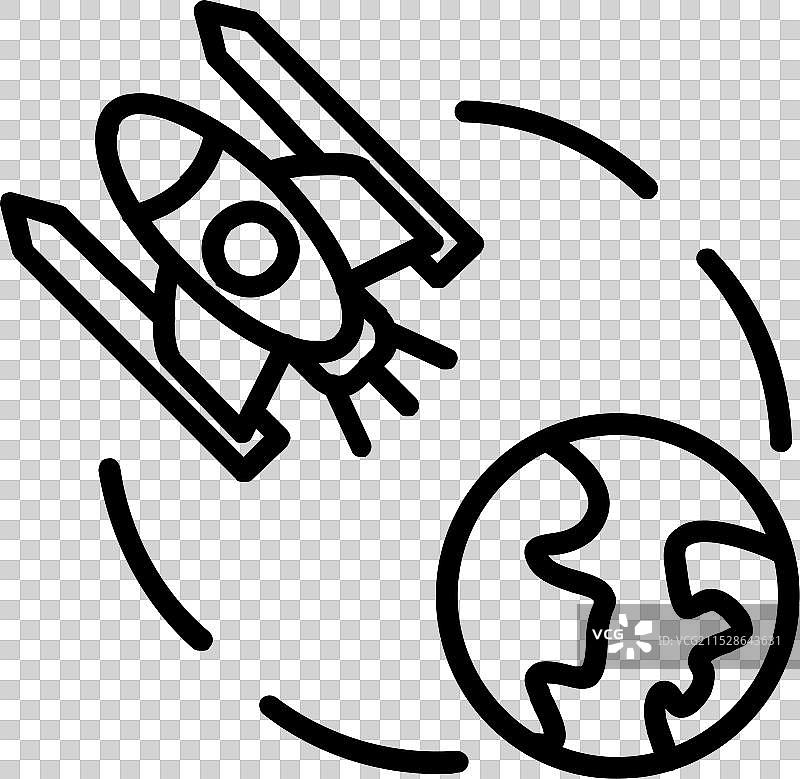 航天飞机线条图标设计图片素材