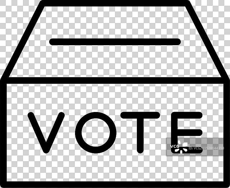 投票站线条图标设计图片素材