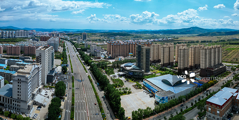 双鸭山市 市政广场 博物馆 广大厦 世纪大道 新城 尖山区图片素材