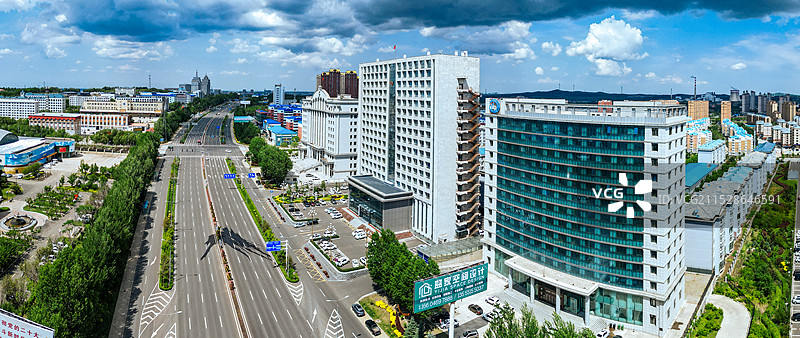 双鸭山市 市政广场 博物馆 广大厦 世纪大道 新城 尖山区图片素材