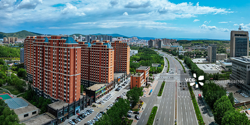 双鸭山市 市政广场 博物馆 广大厦 世纪大道 新城 尖山区图片素材