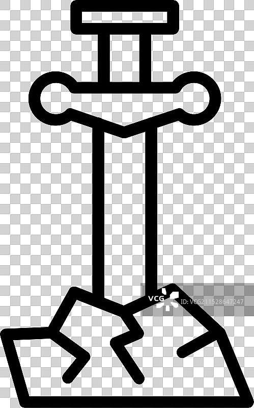 Excalibur 线条图标设计图片素材