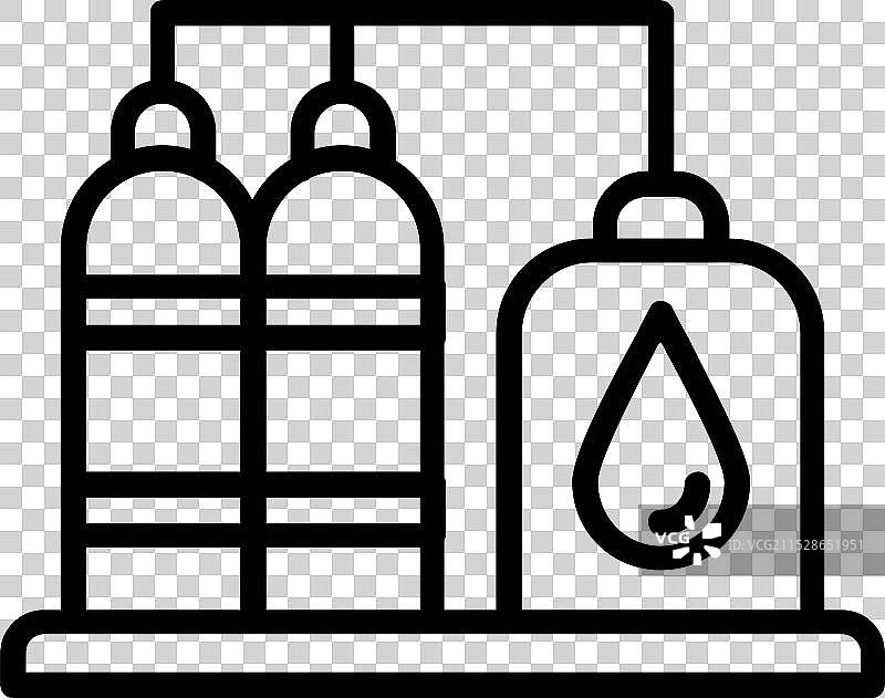 炼油厂线条图标设计图片素材